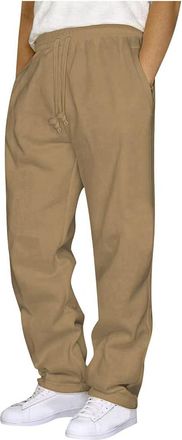 Generic Baggy Joggers for Men Uncuffed Straight Leg Oversized Jogging Bottoms Loose Fit Open Hem Tracksuit Bottoms Workout Gym Athletic Drawstring Elastic Wai