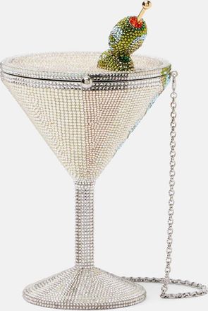 Judith Leiber Martini crystal-embellished clutch