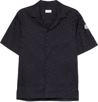 Moncler Camicia con monogramma - Blu
