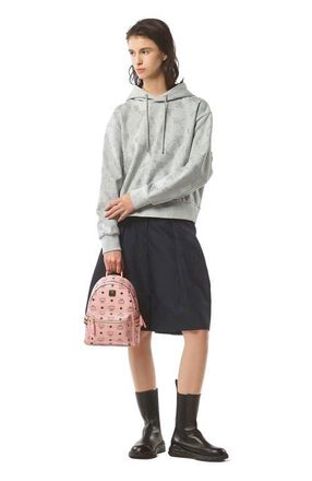MCM Mini Stark Side Studs Backpack in Visetos in Soft Pink at Nordstrom