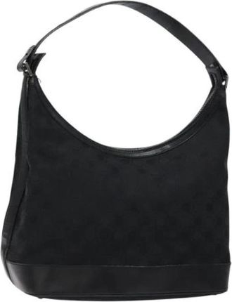 Ferragamo Tweedehands Canvas handtassen - Dames - Vintage Schoudertas - Zwart - ONE Size - Leer - Vintage