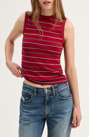 Madewell The 90s Compact Cotton Shell Tank in Barn Red at Nordstrom, Size Xx-Small