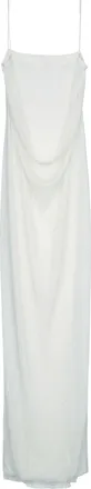 Jacquemus Womens La Robe Maille Plumetis Dress White Principal Viscose