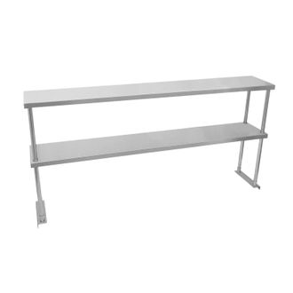 MonsterShop Kukoo Double Tier Steel Over-Shelf 1500mm in Silver