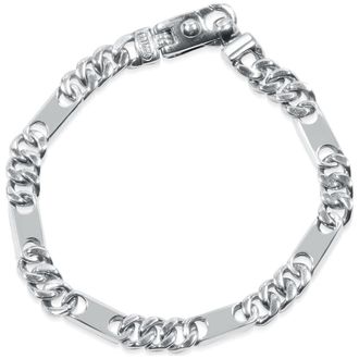 Pompeii3 Mens Figaro Link 14k Gold (30gram) or Platinum (49gram) 7mm Bracelet 8.5