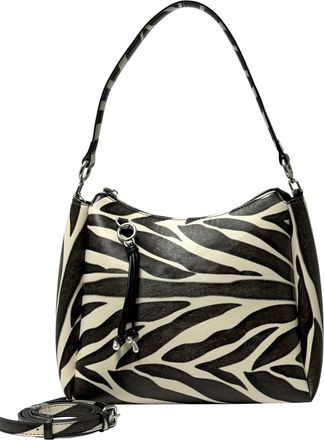 Seidenfelt Manufaktur SEIDENFELT Womens Midi Hobo Sandve Shoulder Bag Zebra