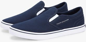 Tommy Hilfiger Mens Vulcanized Canvas Slip-On Sneaker - Navy - US 11.5 / EU 45
