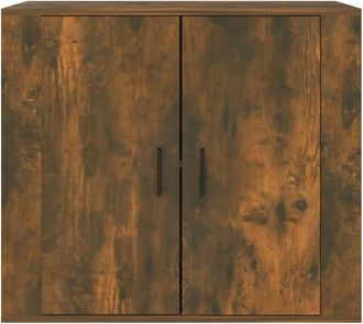Berkfield Home Sideboard Smoked Oak 80x33x70 cm Engineered Wood in Brown | Size: 80 x 33 x 70 cm