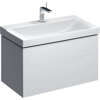 Keramag Keramag - Geberit Xeno 2 Armoire Sous Lavabo 880x530x462mm, 2 Tiroirs