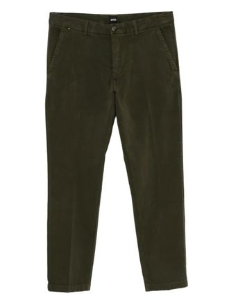 BOSS Pantaloni slim in gabardine - Verde