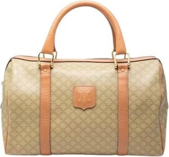 Celine Pre-owned Boston Bag - Dames - Pre-owned - Beige - Maat: ONE Size Leer
