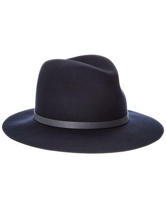 Rag & Bone Rag & Bone Floppy Brim Leather-Trim Wool Fedora