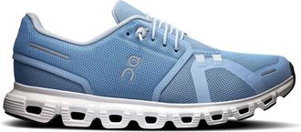 On Womens Cloud 6 Shoes In Chambray/ White