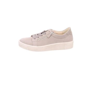 Gabor Platform Rits Sneaker - Dames - Schoenen - Beige - Maat: 41 EU Leer