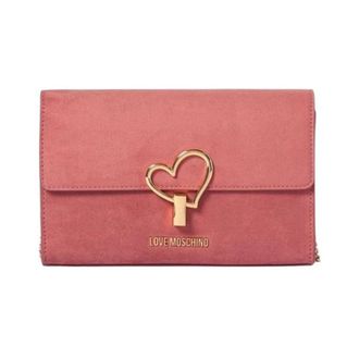 Love Moschino Shoulder Bags, female, Pink, Size: ONE SIZE Soft Fabric Shoulder Bag
