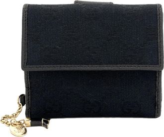 Gucci Black Canvas Wallet (Bi-Fold) (Pre-Owned)