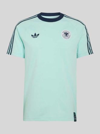 adidas Originals Regular Fit T-Shirt aus Baumwoll-Mix mit DFB-Applikation in Aqua, Gr&ouml;&szlig;e XXL
