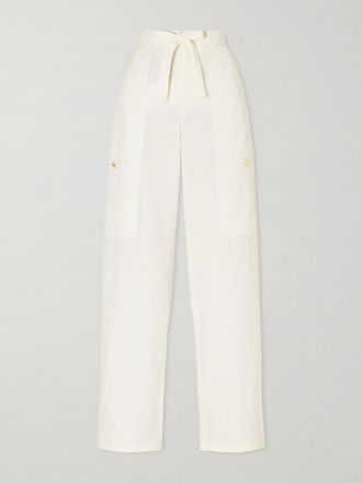 Jil Sander Pantaloni Cargo In Popeline Di Cotone - Bianco sporco