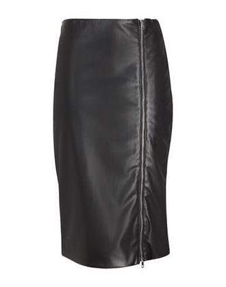 8 by YOOX FRONT ZIP DETAIL SPLIT MIDI SKIRT