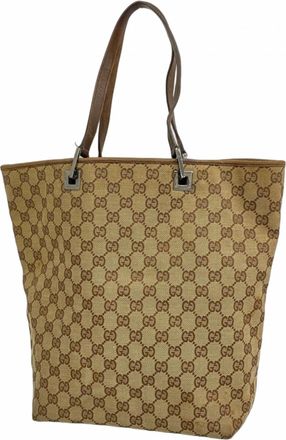 Gucci Brown Canvas Tote Bag (Pre-Owned)