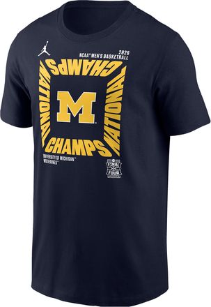 Nike Jordan Mens Michigan (Team) Jordan College T-Shirt in Blue | M11332P460FFMI-NAV