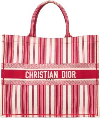 Dior Pre-owned Canvas Tote - Dames - Vintage Shopper - Rood - ONE Size - Vintage