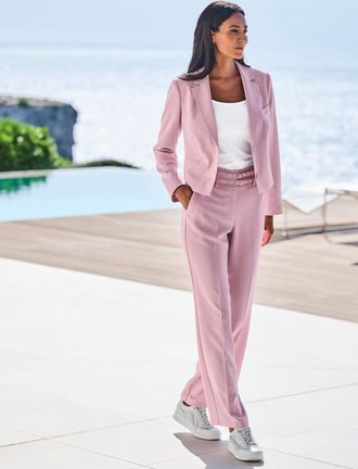 Heine Kurzblazer HEINE Blazer, Damen, Gr. 34, ros&eacute;, 96% Polyester, 4% Elasthan, Blazer Kurzblazer