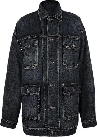Balenciaga Lange Oversized Spijkerjas - Heren - Spijkerjassen - Blauw - XS - Katoen - Jassen
