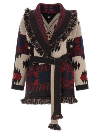 Alanui Multicolor Jacquard Shawl Neck Cardigan