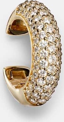 Stone and Strand 14kt gold ear cuff with diamonds