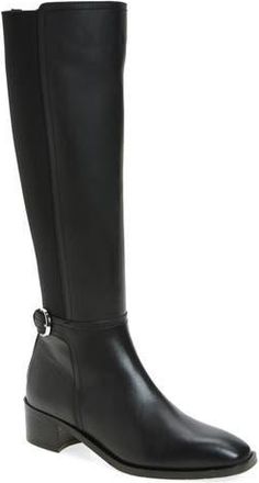 Aquatalia Roxy Tall Boot in Black Tumbled at Nordstrom Rack, Size 10.5