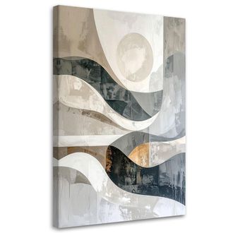 Feeby Cuadro Sobre Lienzo, Abstracci&oacute;n Geom&eacute;trica Ondas, 80x120