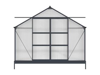 VENTE-UNIQUE.COM Invernadero r&iacute;gido pl&aacute;stico gris antracita