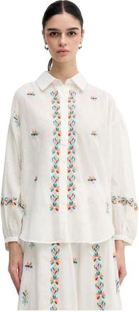 La Petite Francaise Overhemden, Dames, Beige, L, Katoen, Chen Shirt