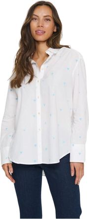 Saint Tropez Dianne SZ Shirt - Dames - Overhemden - Wit - XS - Katoen - Overhemden
