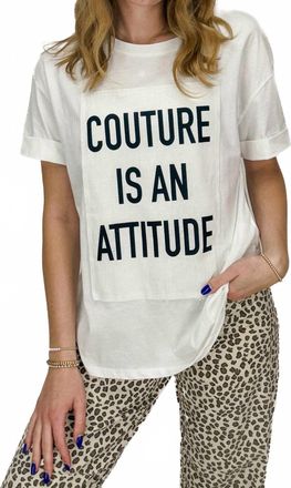 Astrid Couture Attitude Graphic Tee In White