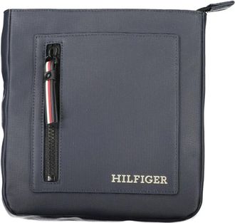 Tommy Hilfiger Tassen, Heren, Blauw, ONE Size, Chique blauwe schoudertas met contrasterende details