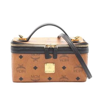MCM Pre-owned Visetos PVC Coated Canvas Leather 2way Handbag - Dames - Pre-owned - Bruin - Maat: ONE Size Leer