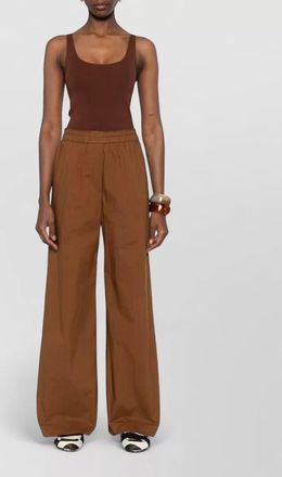 Forte_Forte cotton trousers wide leg side pockets