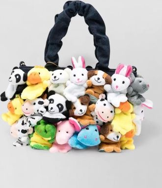 La Milanesa small tote bag plush animal charms