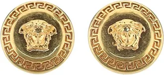 Versace Womens Earrings Medusa Logo Tribute Gold Metal