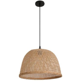 OEM L&aacute;mpara Colgante Boho Bosu Kobi Shade 41 Cm, Color Negro, Colgante 1xe27, 1 Ud
