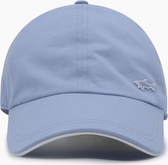 Paul & Shark Mens Shark Badge Light Cotton Baseball Cap Blue - Size: 62