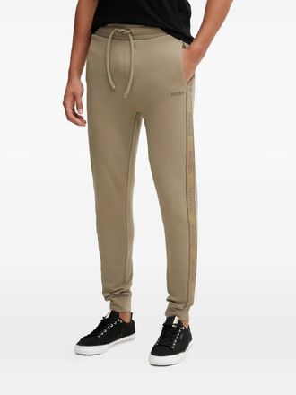 HUGO BOSS logo-tape track pants - Brown