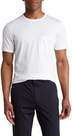 Theory Precise Crewneck Cotton Pocket Tee in White at Nordstrom Rack, Size Small
