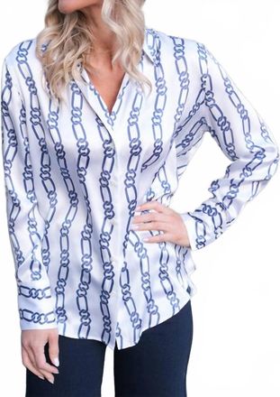 Rails Dorian Long Sleeve Shirt In Chain Stripe