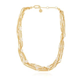 AllSaints Accessoires, Dames, Geel, ONE Size, Glazen Parels Ketting