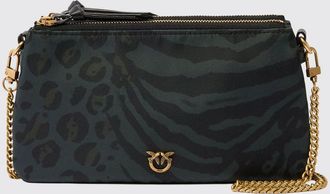 Pinko Borsa Mini Double Bag Pinko in nylon stampa animalier