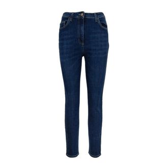 Elisabetta Franchi Dames, Jeans, Blauw, Maat: W27 Denim
