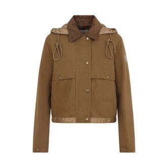 Moncler Aconitum Shirt Jacket - female - Moncler - Light Jackets - Brown - M - Jackets